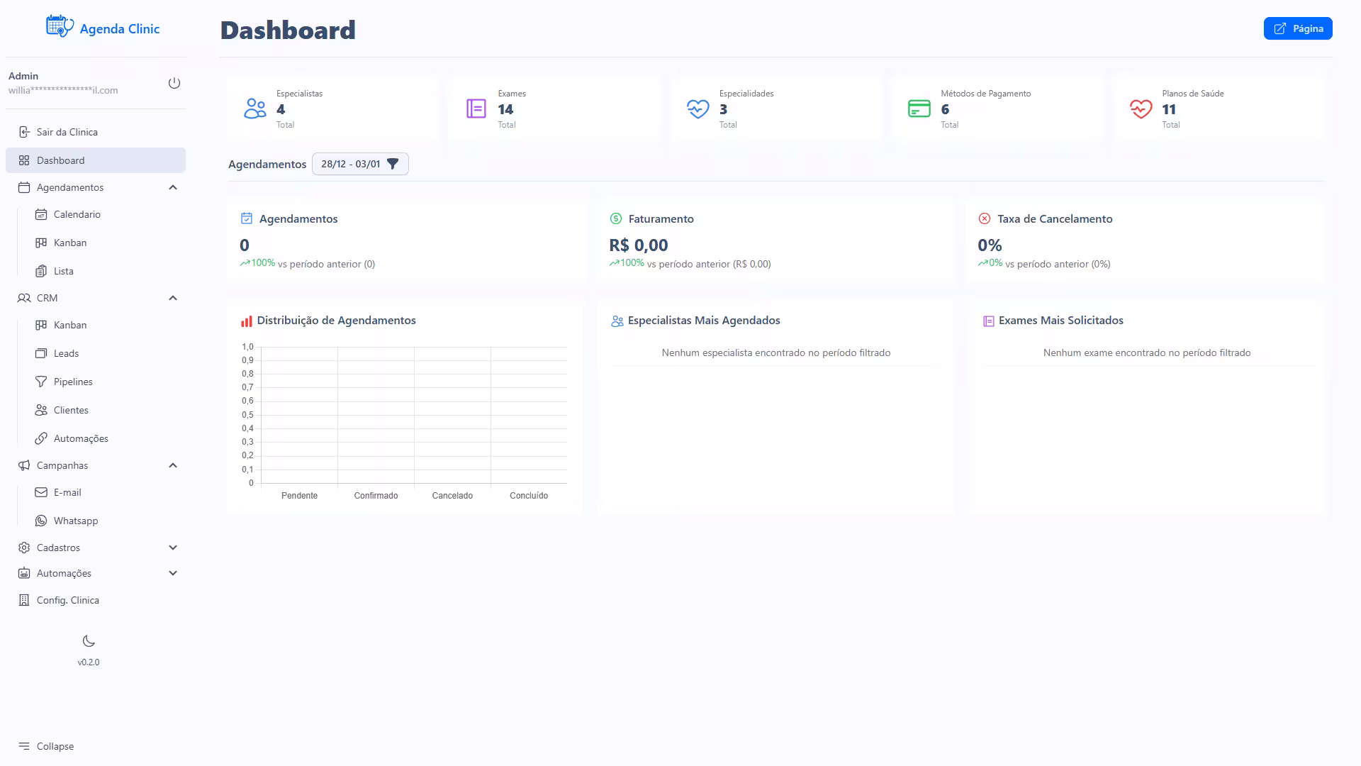 Agenda Clinic mockup